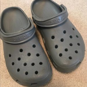 Grey crocs